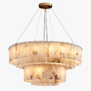 Antizer Modern Luxury Tiered Ring Alabaster Chandelier