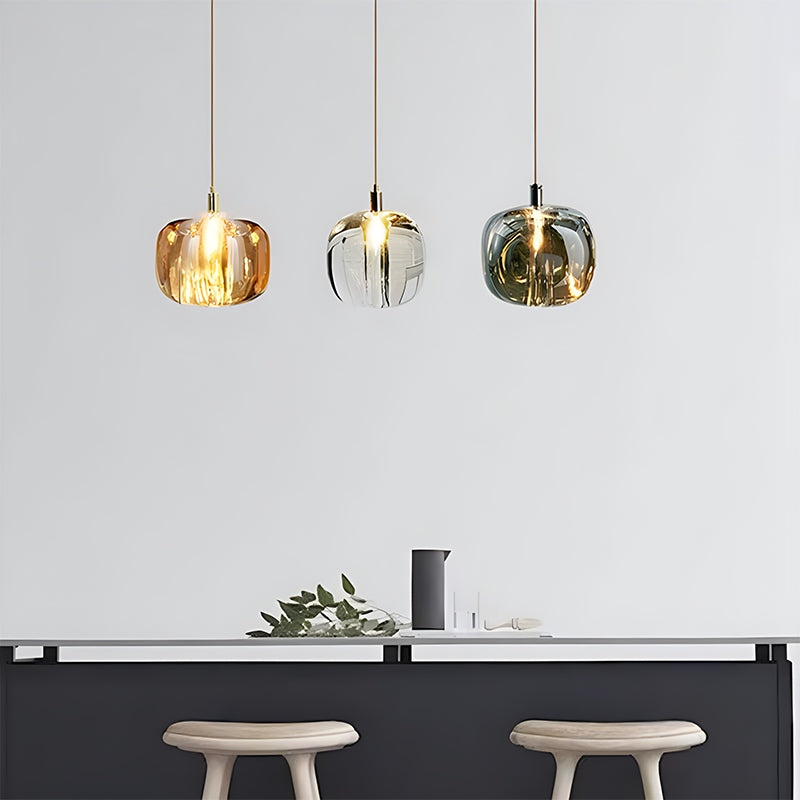 modern multi glass chandelier