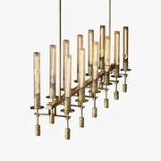Antizer Candelabra Linear Glass Tube Chandelier