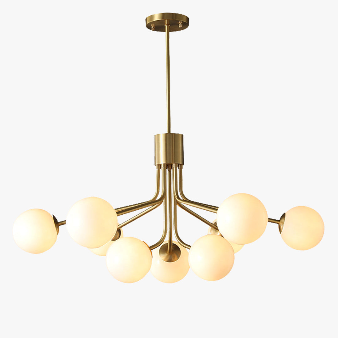Antizer Modern Frosted Glass Globe Chandelier