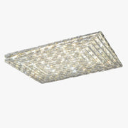 Antizer Modern Rectangle Crystal Ceiling Light