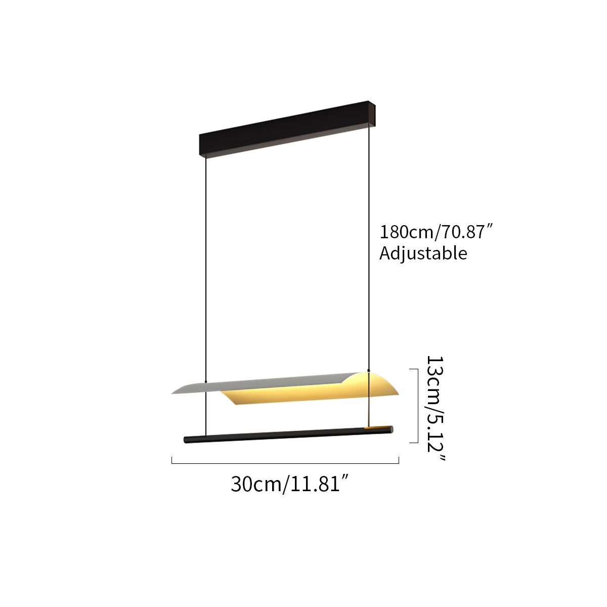 Antizer Minimalist Tile Shape Dining Room Pendant Light