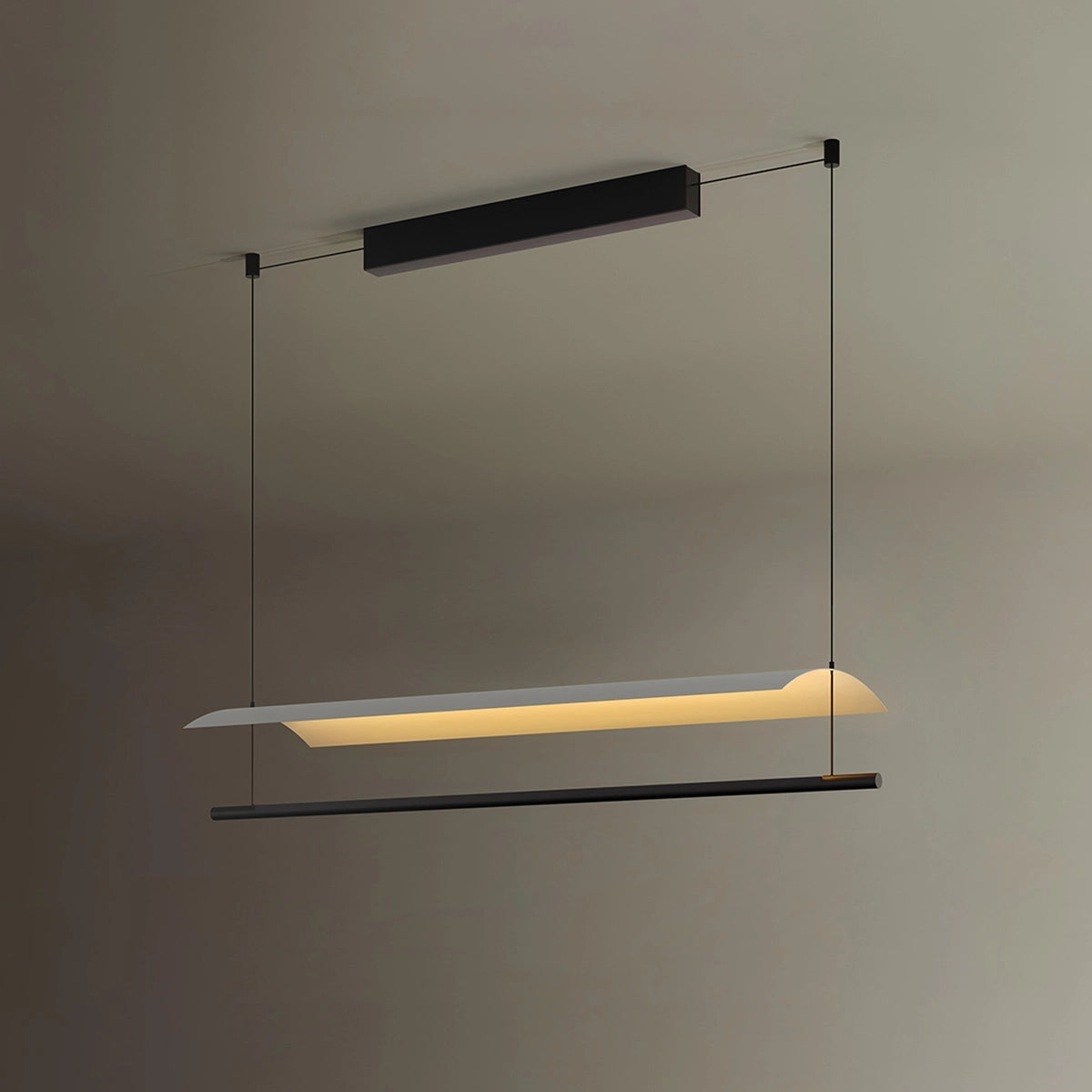 Antizer Minimalist Tile Shape Dining Room Pendant Light Warm Light