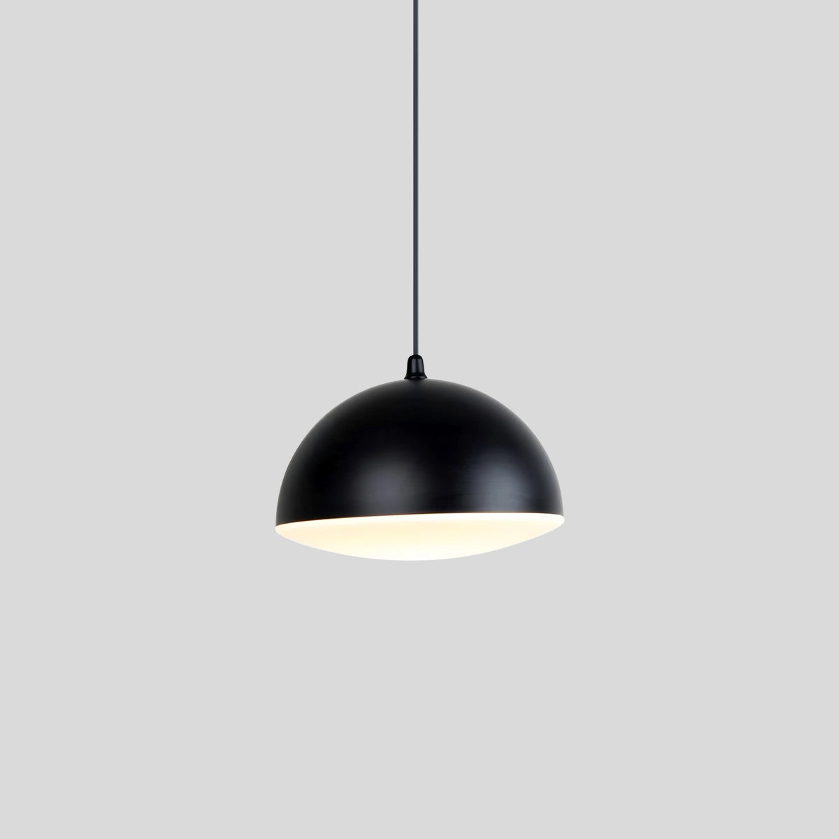 Antizer Nordic Minimalist Black Semi-Circular Pendant Light 1 Head-A Warm Light