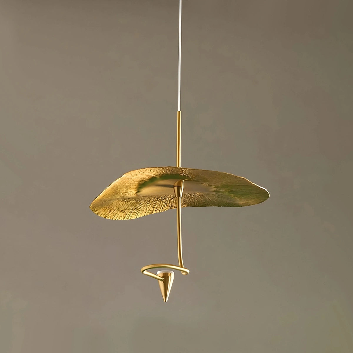 Antizer Orlia Brass Lotus Leaf Chandelier 1 Head