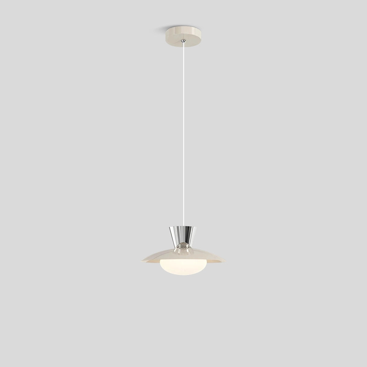 Antizer Creative Farmhouse LED Pendant Light for Kitchen White+Chrome