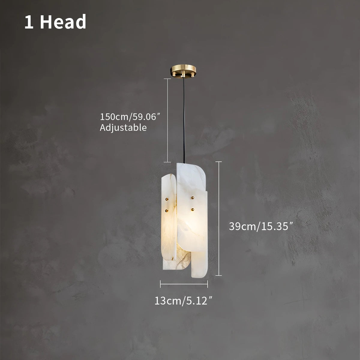 Antizer Minimalist Art Splicing Spanish Alabaster Pendant Light