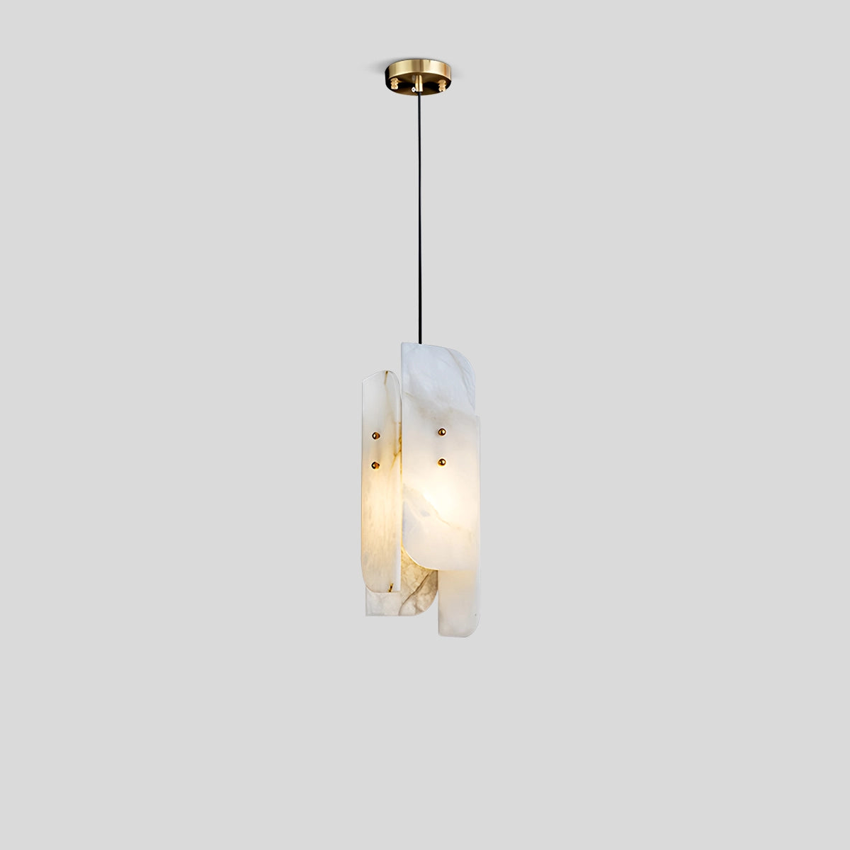 Antizer Minimalist Art Splicing Spanish Alabaster Pendant Light 1 Head