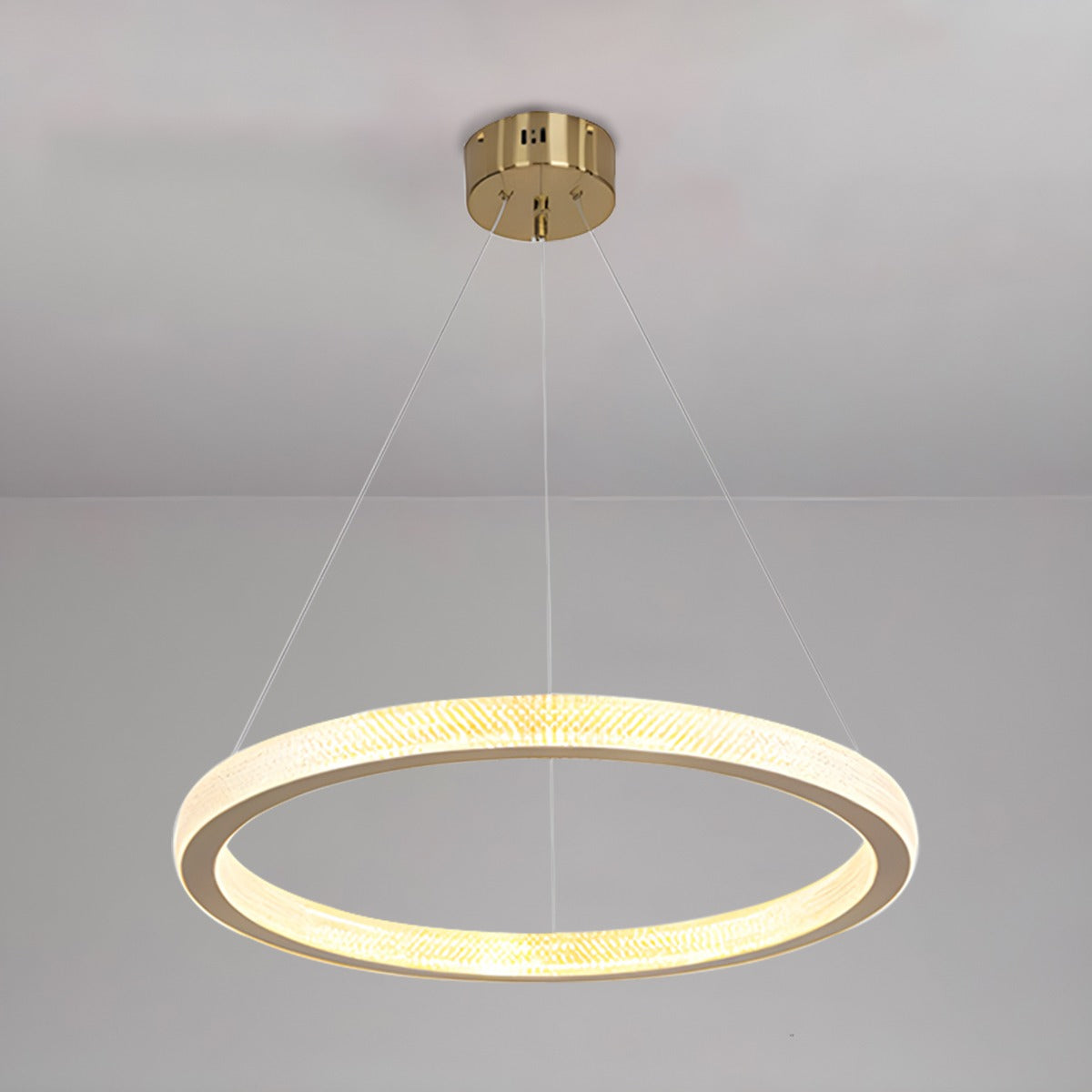 Antizer Modern Ring LED Pendant Light for Dining Room Warm White