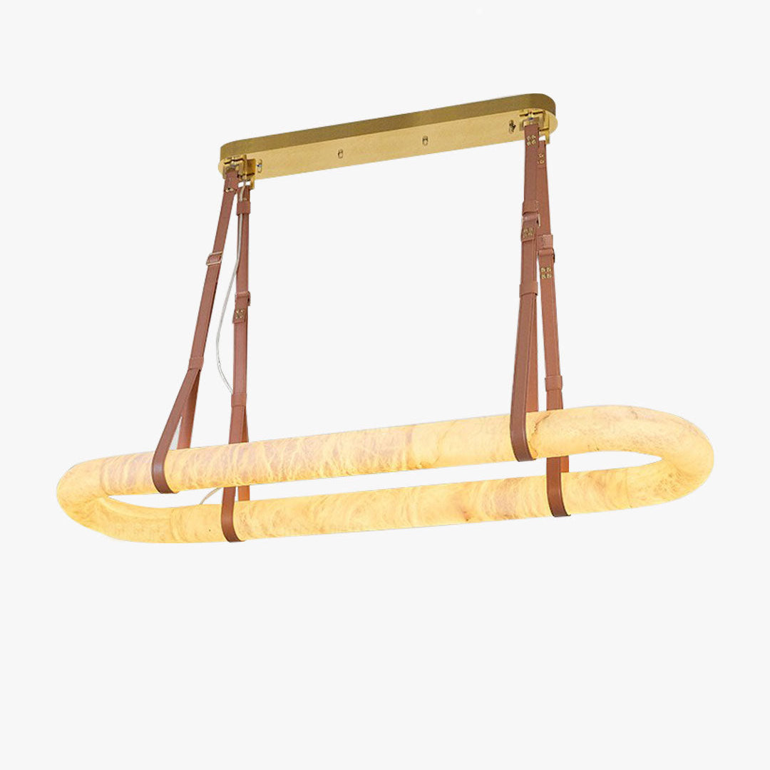 WOMO Oval Alabaster Chandelier-WM2871