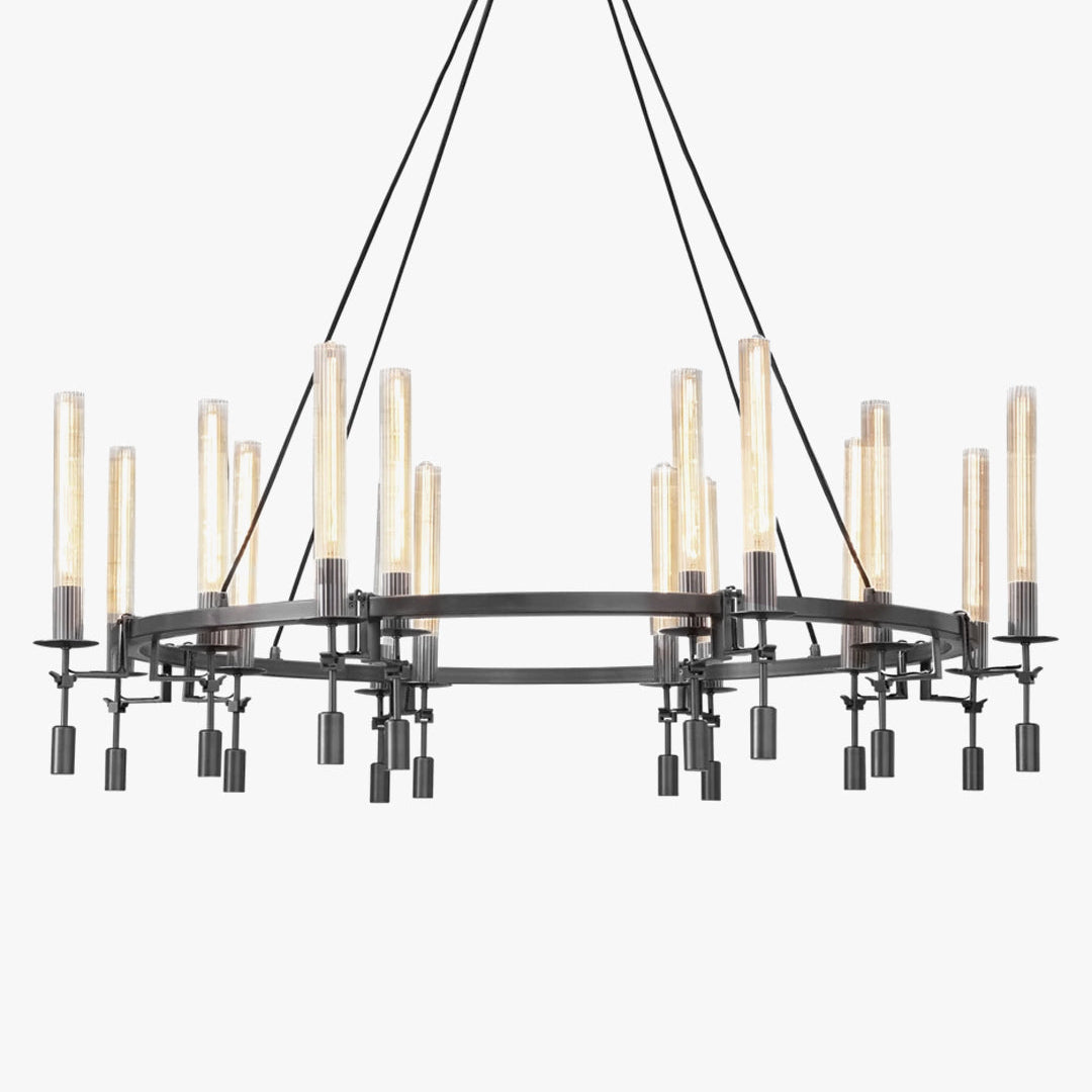 Antizer Candelabra Circular Glass Tube Chandelier