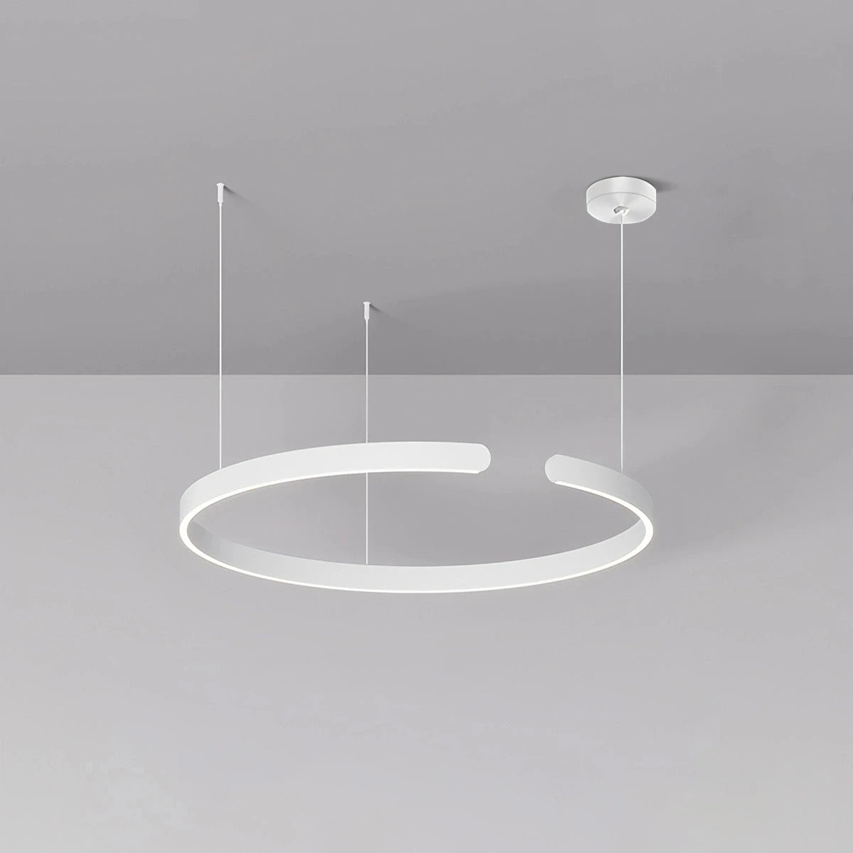 Antizer Modern Ring LED Chandelier for Living Room White