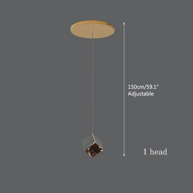 Antizer Ice Cube Textured Glass Chandelier