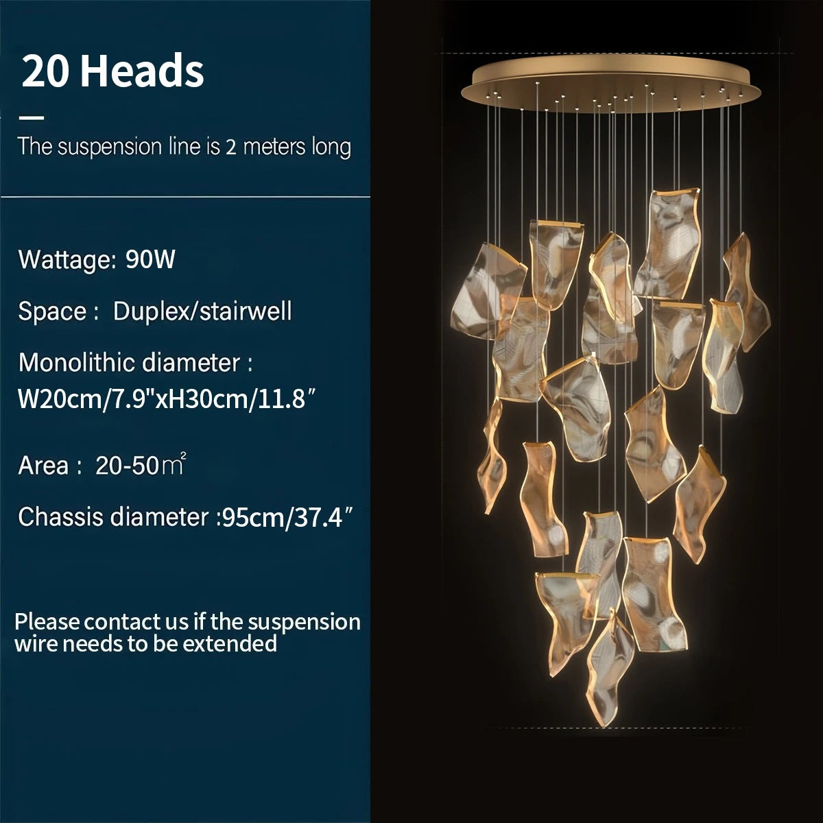 Antizer Light Luxury Art Large Chandelier