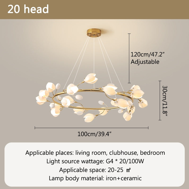 Antizer Ceramics Magnolia Chandelier