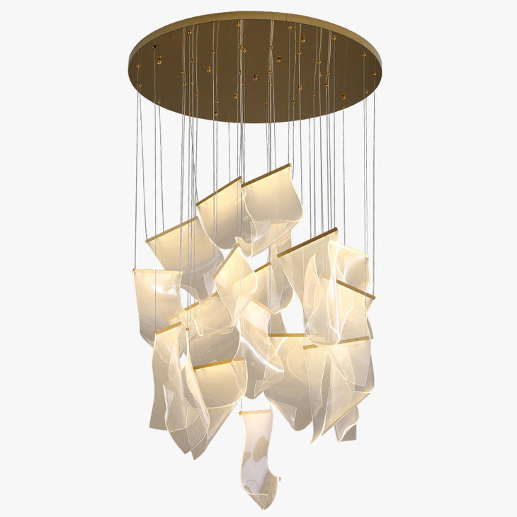 Antizer Luxury Creative Ribbon Acrylic Chandelier