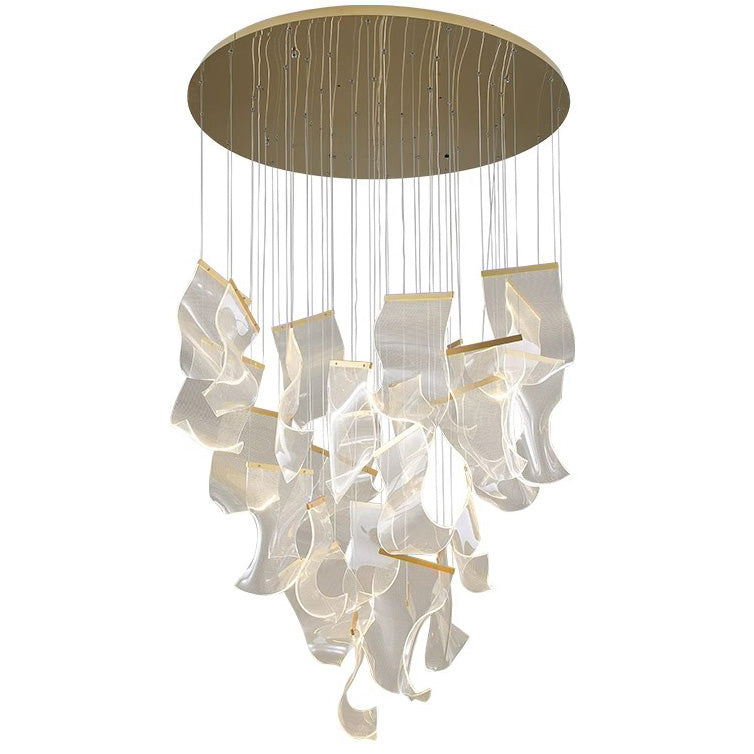 Antizer Luxury Creative Ribbon Acrylic Chandelier
