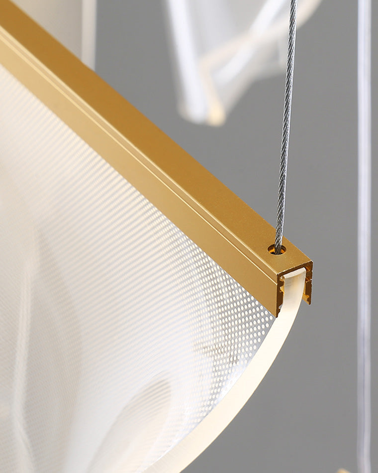 Antizer Luxury Creative Ribbon Acrylic Chandelier