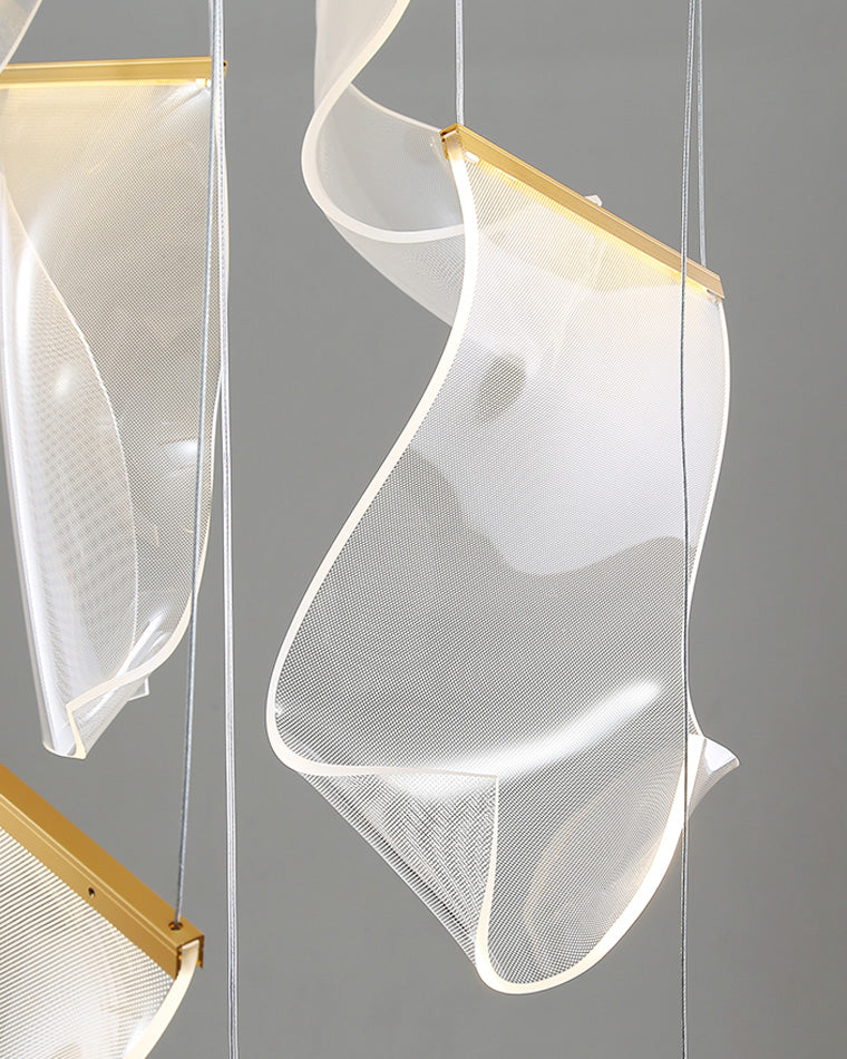 Antizer Luxury Creative Ribbon Acrylic Chandelier
