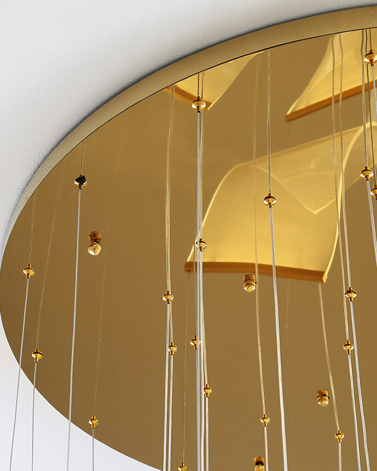 Antizer Luxury Creative Ribbon Acrylic Chandelier