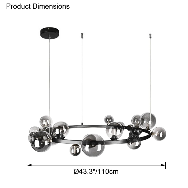Antizer Circular Glass Bubble Chandelier