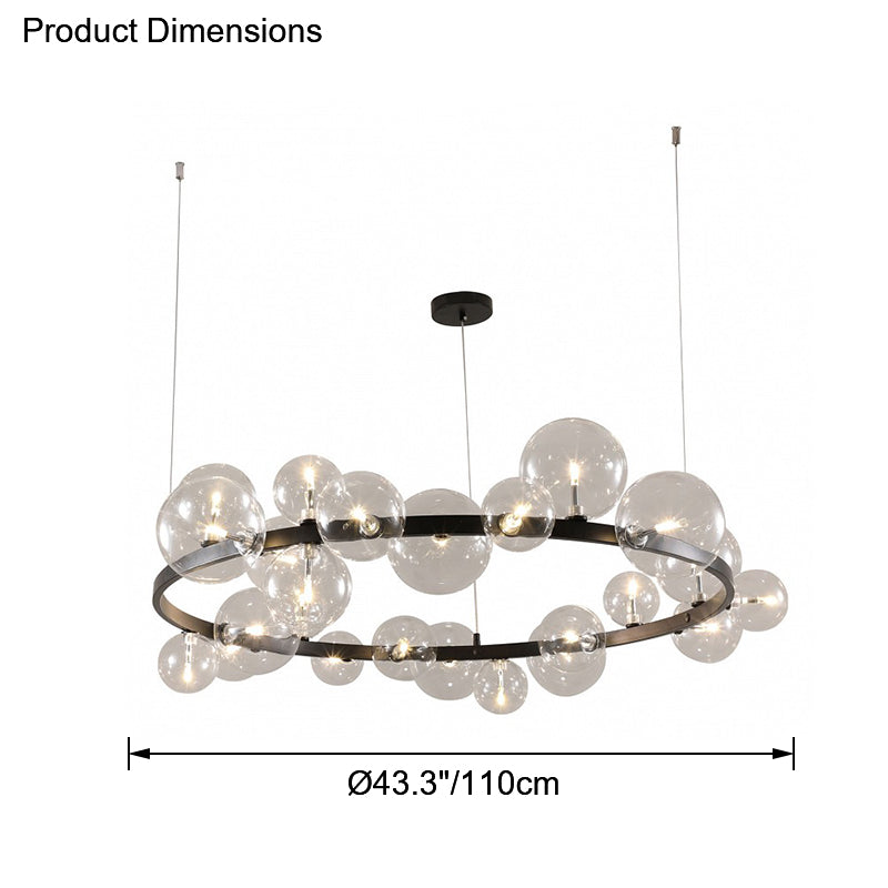 Antizer Circular Glass Bubble Chandelier