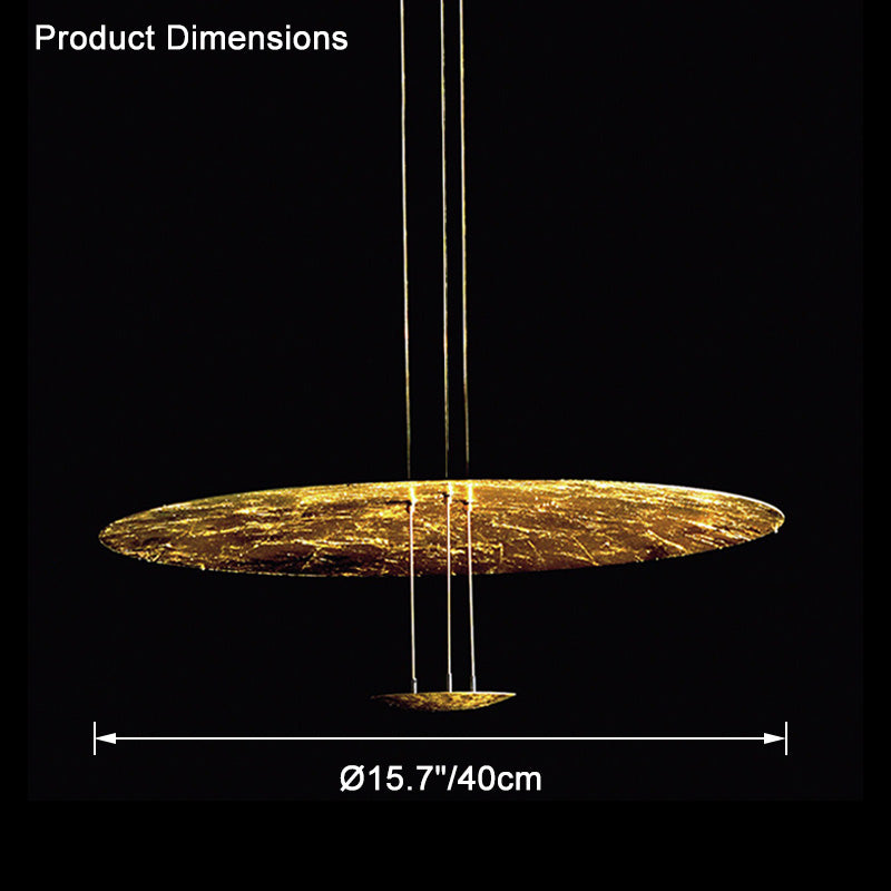 Antizer Art Deco Gold Disc Pendant Light