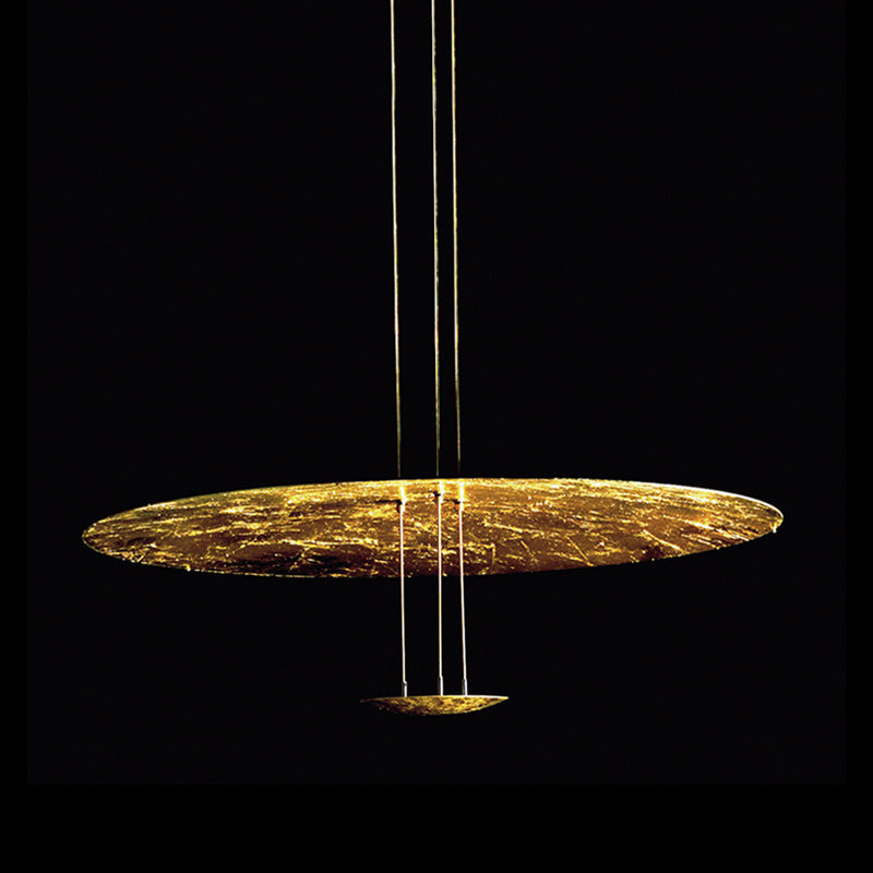 Antizer Art Deco Gold Disc Pendant Light