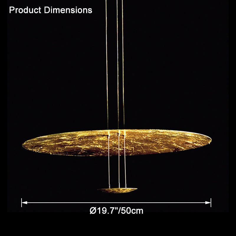 Antizer Art Deco Gold Disc Pendant Light