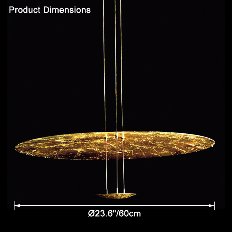 Antizer Art Deco Gold Disc Pendant Light