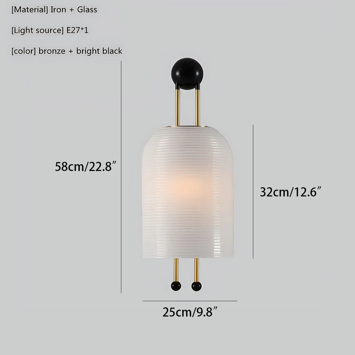Antizer Nordic Simple Glass Wall Lamp