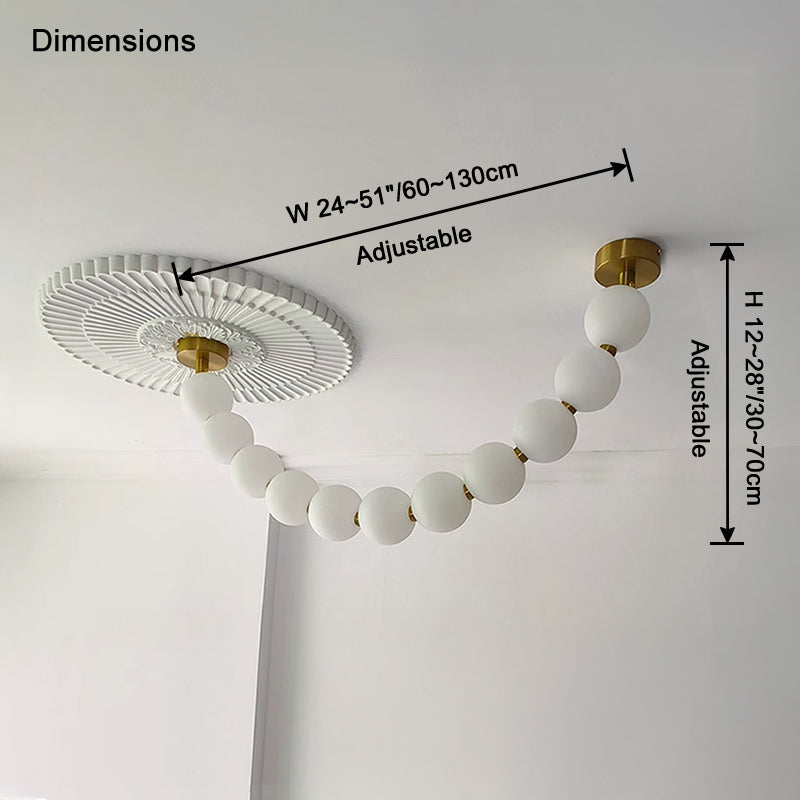 Antizer Luxury Pearl Necklace Chandelier