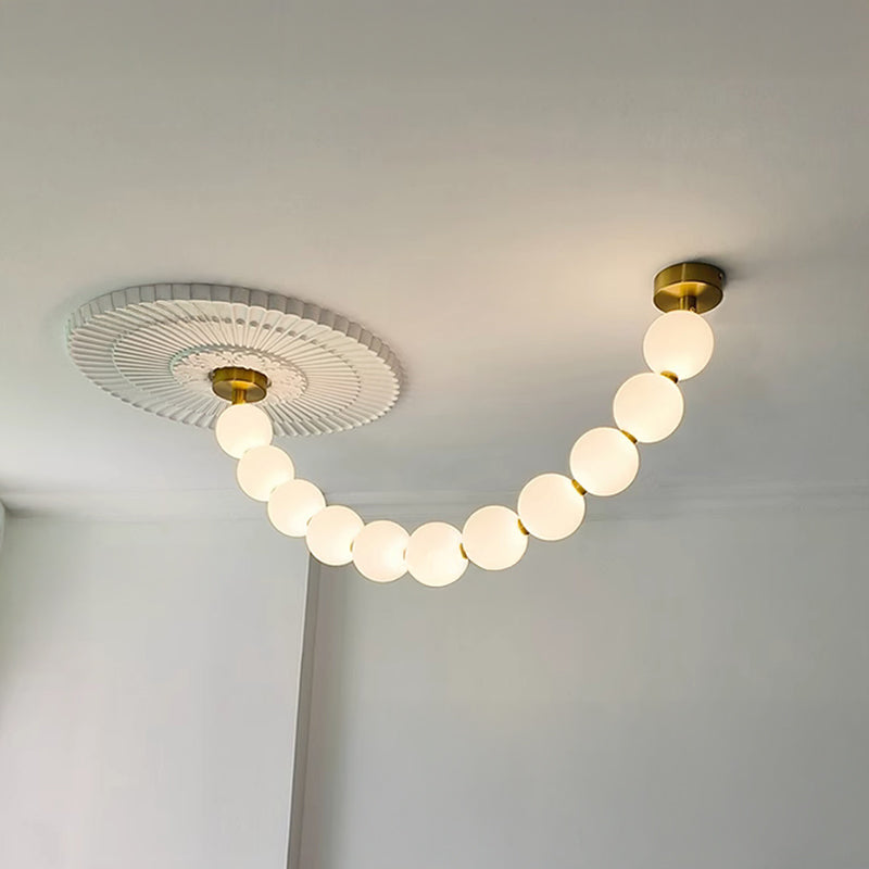 Antizer Luxury Pearl Necklace Chandelier