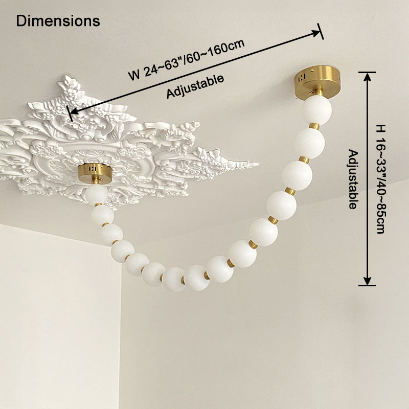 Antizer Luxury Pearl Necklace Chandelier