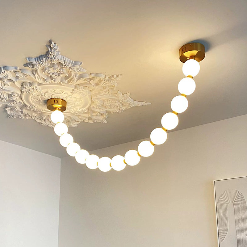 Antizer Luxury Pearl Necklace Chandelier