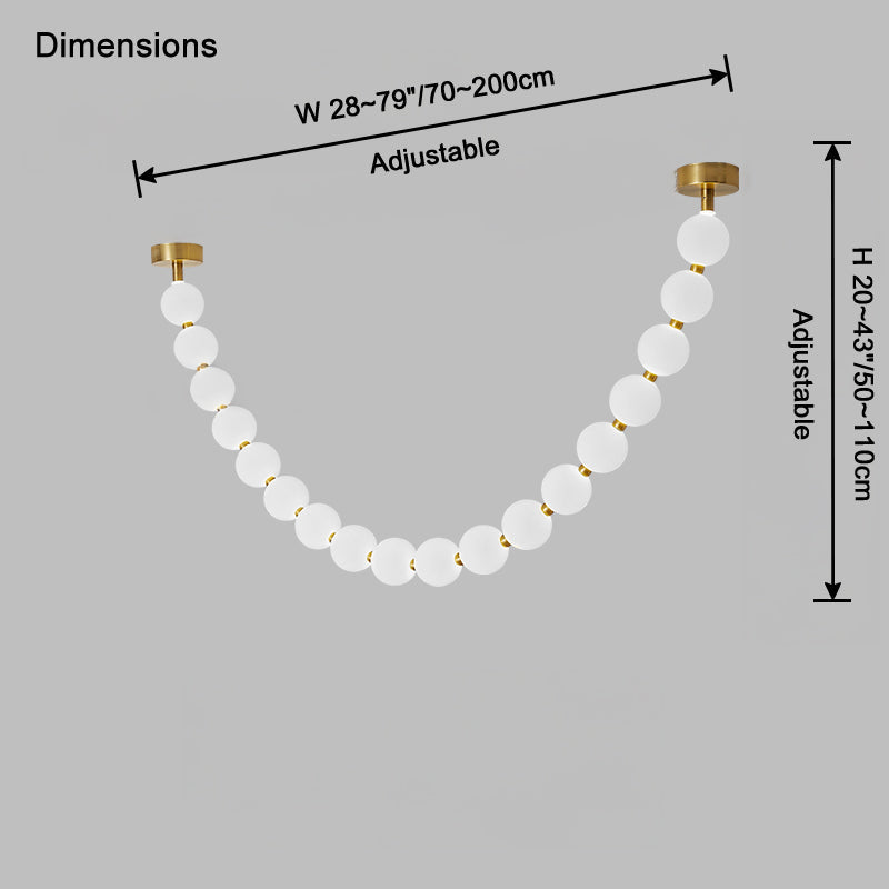 Antizer Luxury Pearl Necklace Chandelier