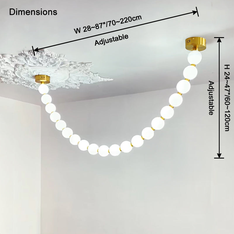 Antizer Luxury Pearl Necklace Chandelier