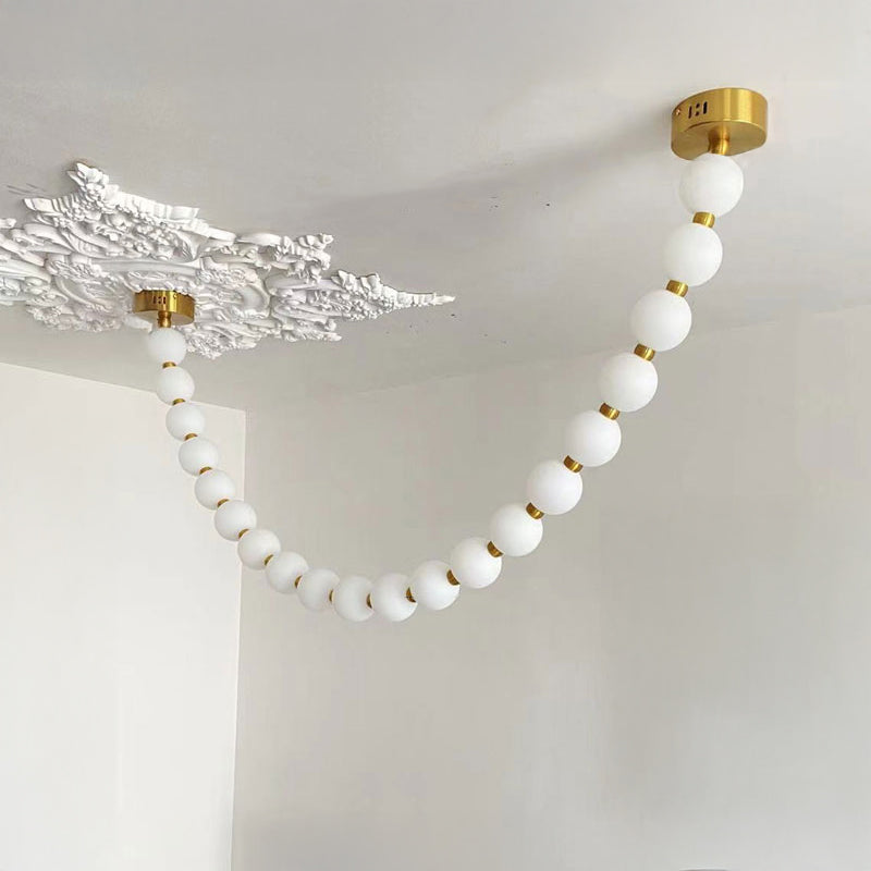 Antizer Luxury Pearl Necklace Chandelier