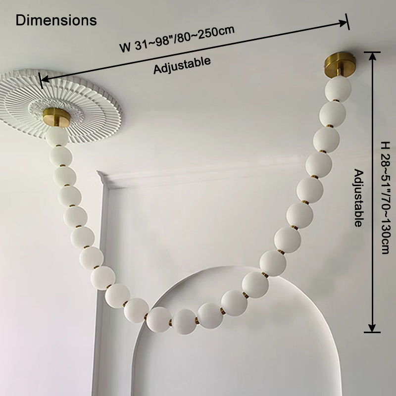 Antizer Luxury Pearl Necklace Chandelier