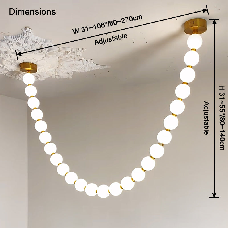 Antizer Luxury Pearl Necklace Chandelier