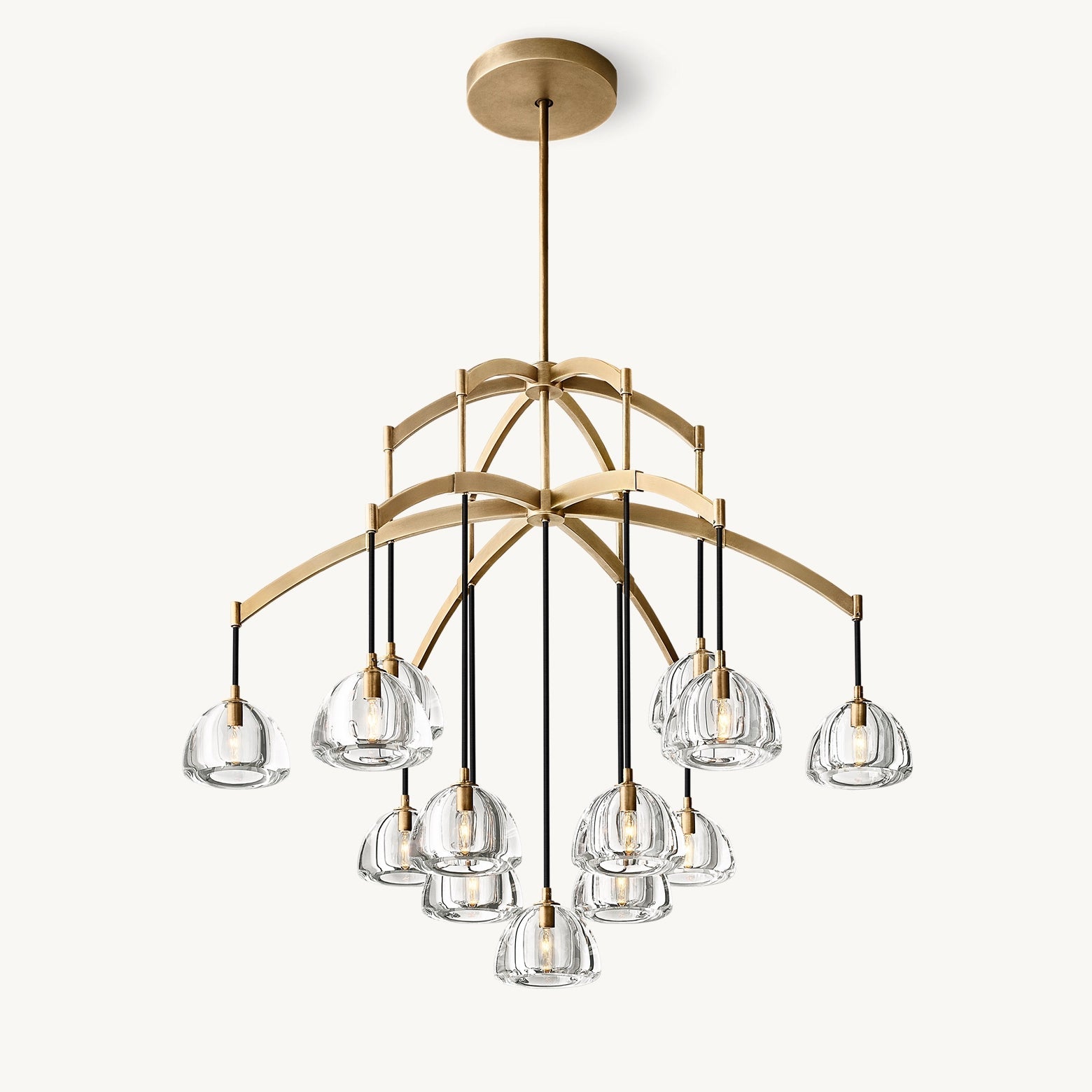 Antizer Modern Branch Hemisphere Round Glass Chandelier