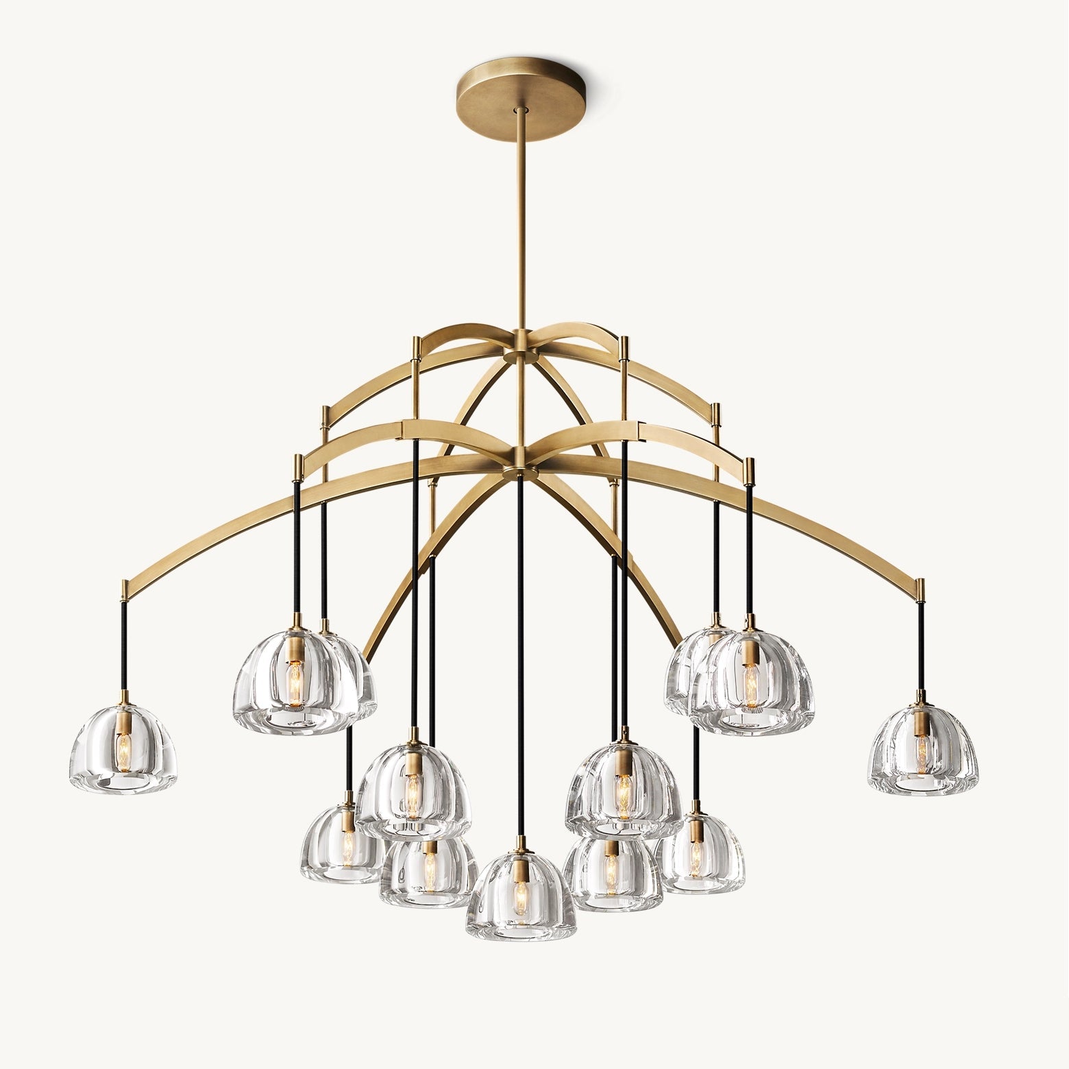 Antizer Modern Branch Hemisphere Round Glass Chandelier