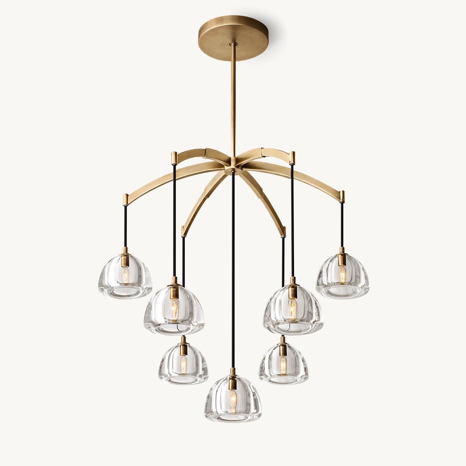 Antizer Modern Branch Hemisphere Round Glass Chandelier