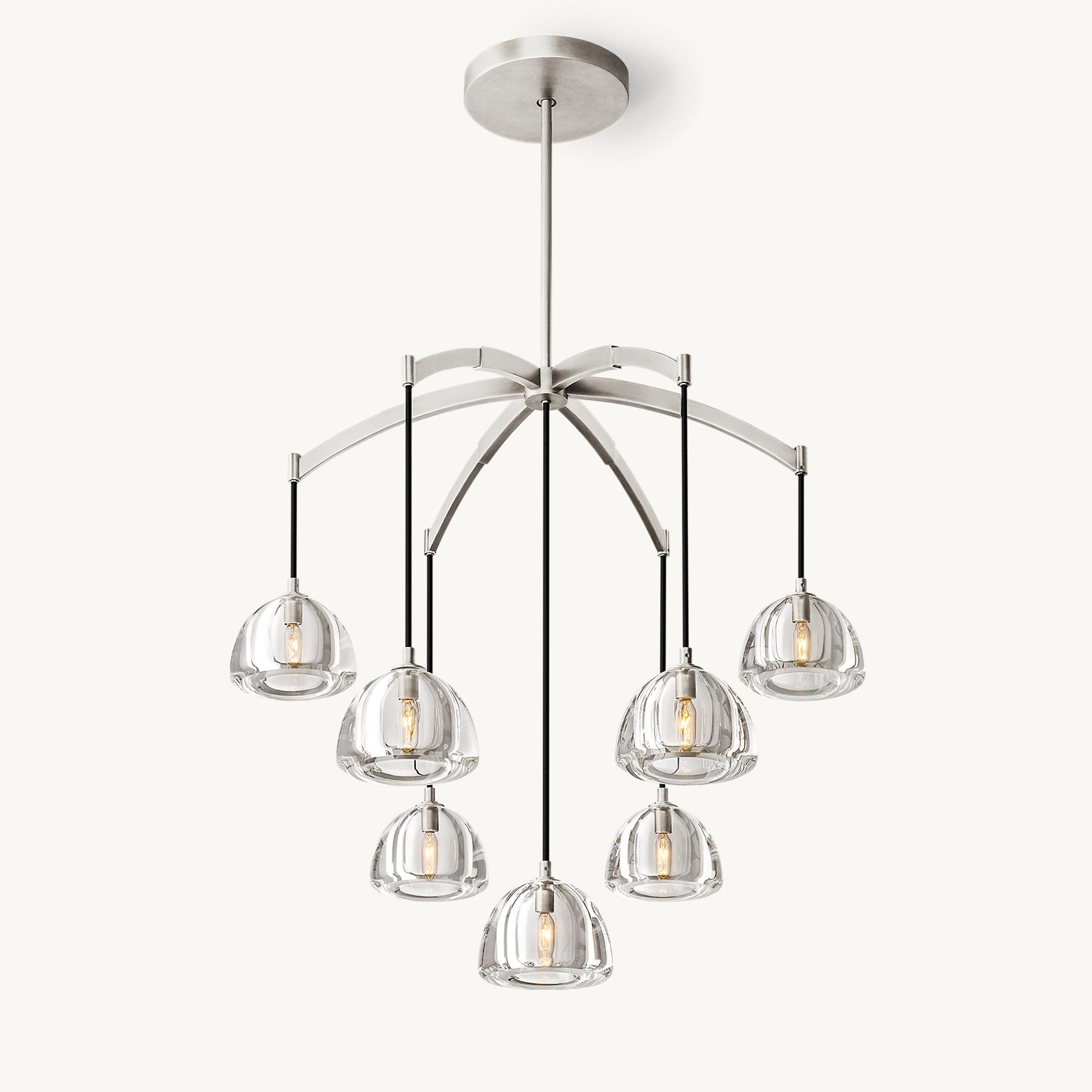 Antizer Modern Branch Hemisphere Round Glass Chandelier