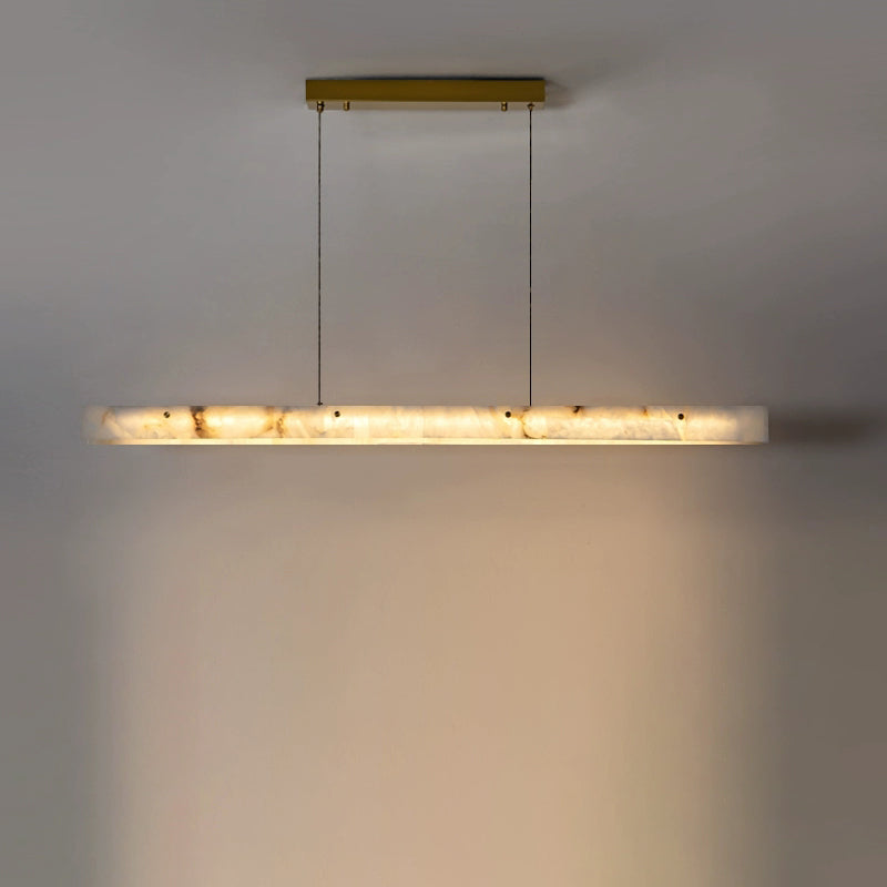 Antizer Modern Minimalist Linear Alabaster Chandelier