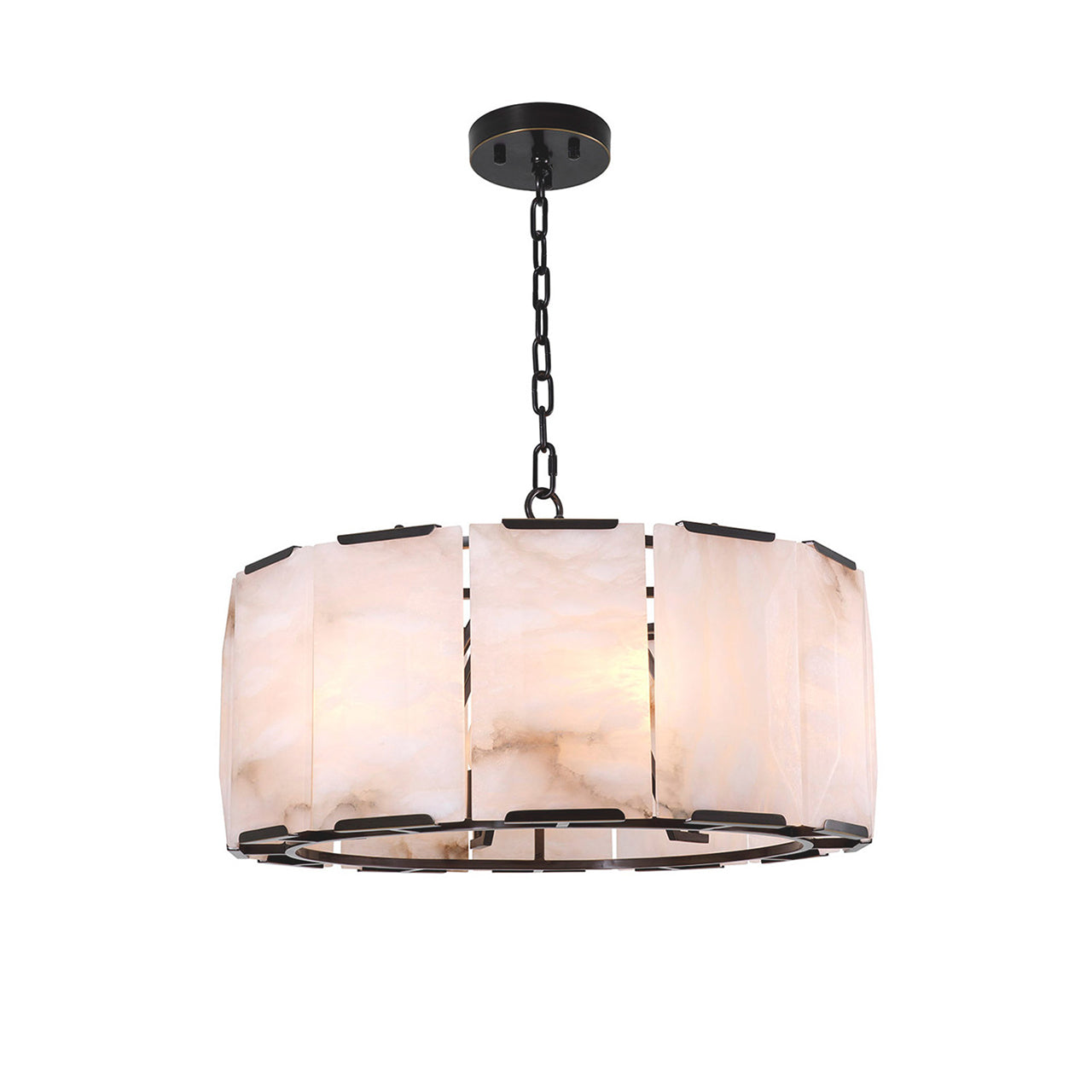 Antizer Modern Round Alabaster Chandelier