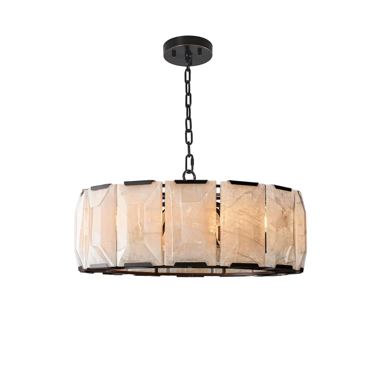 Antizer Modern Round Alabaster Chandelier