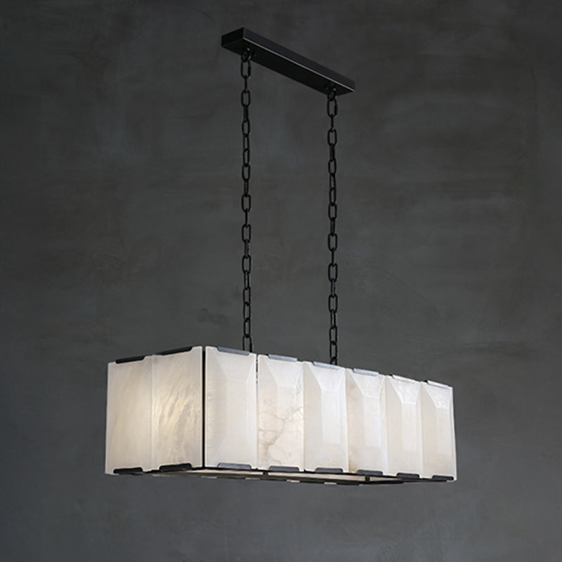 Antizer Rectangular Alabaster Chandelier