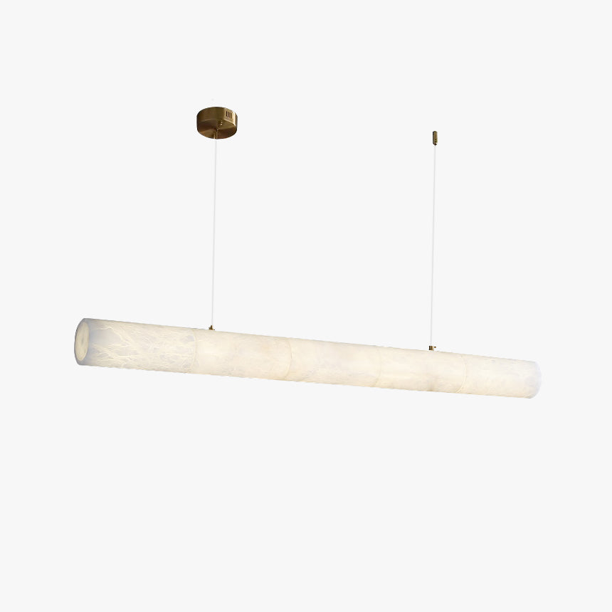 Antizer Minimalist Alabaster Tube Linear Pendant Light