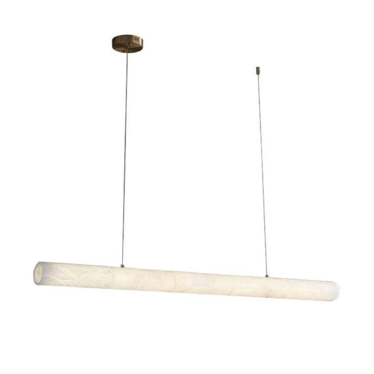 Antizer Minimalist Alabaster Tube Linear Pendant Light